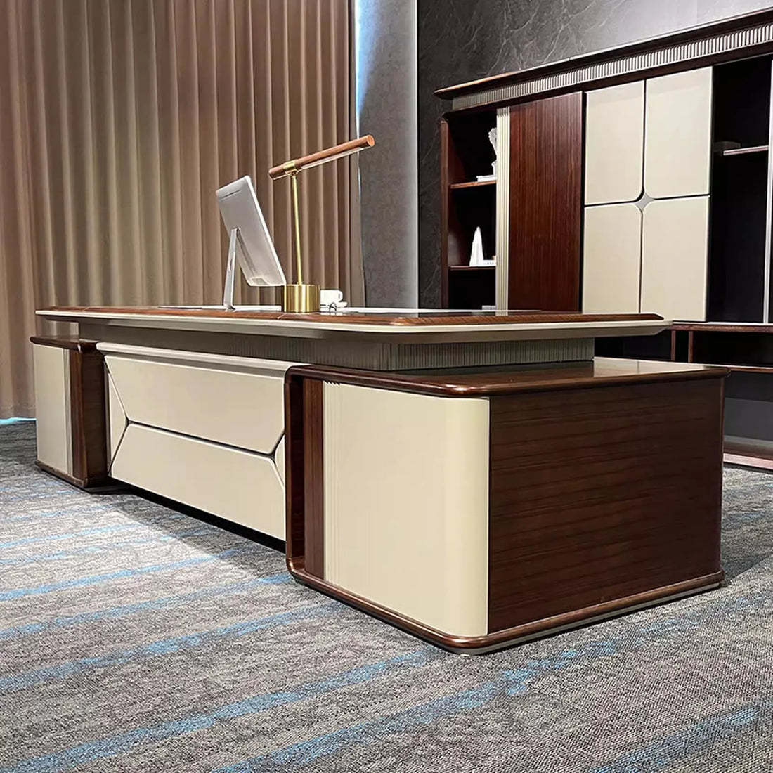 Minimalist modern board of directors, senior executive desk, high-end executive desk, light luxury boss office desk, office furn