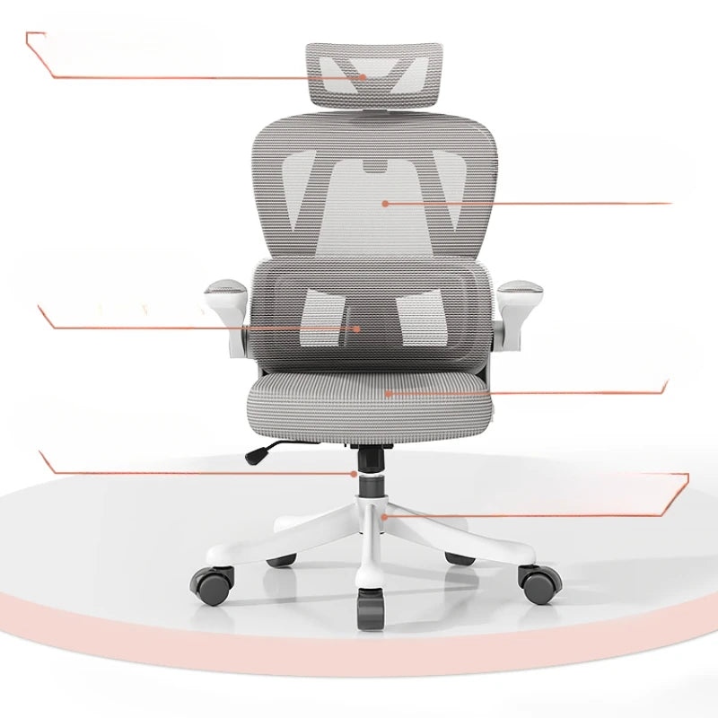Office Gaming Chair with Stylish Design, Advanced Backrest, Footrest, and Swivel Comfort.