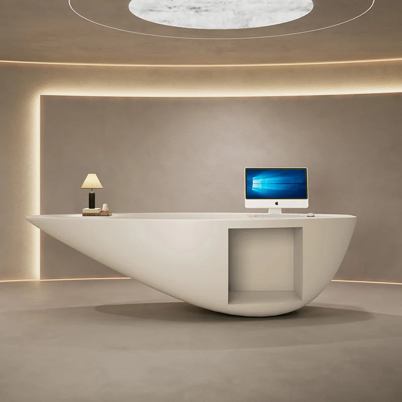 Shop Counter Desk Luxury Receiption Clothing Store Display Table Reception Long Bank Exhibitor Furniture Empfangstheke Office