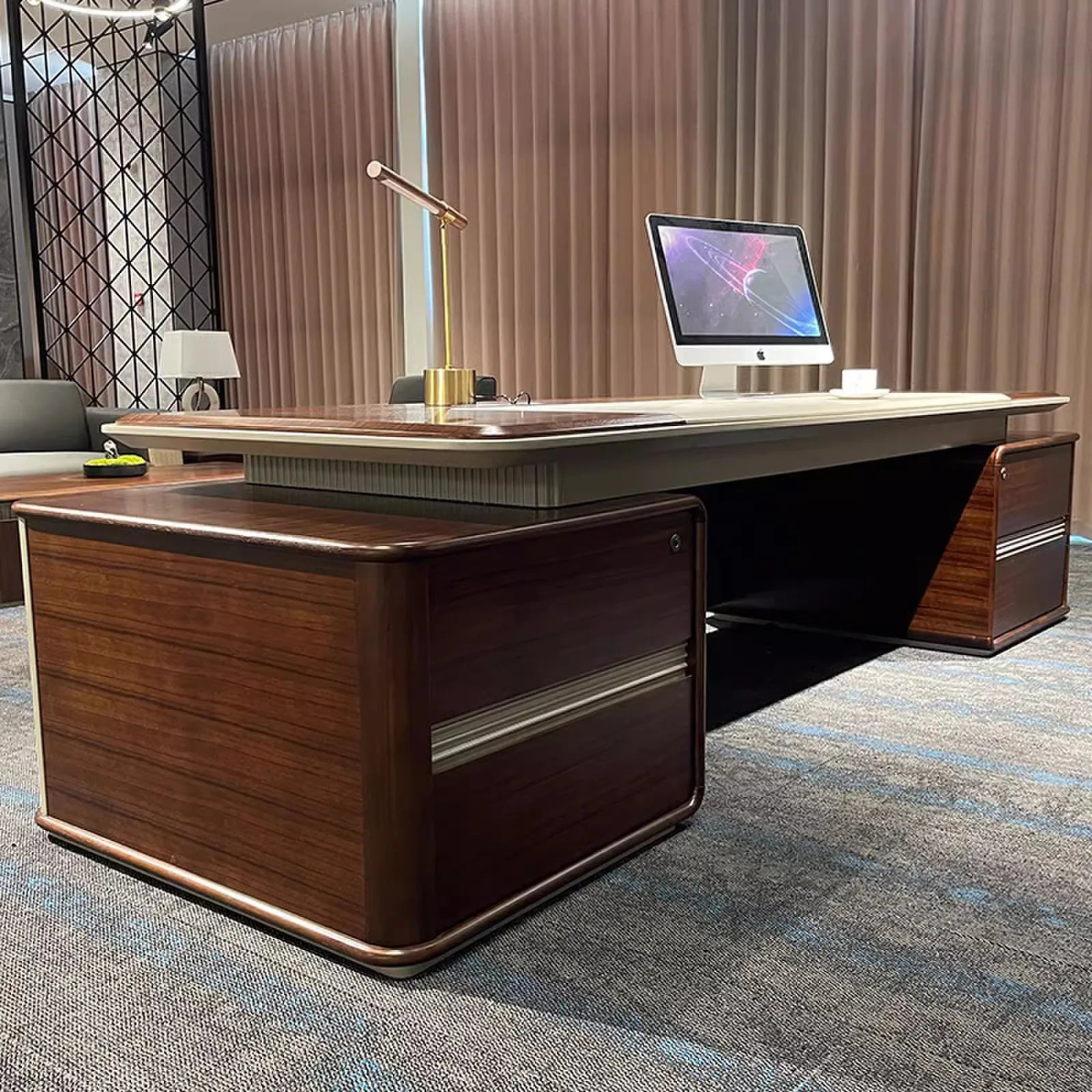 Minimalist modern board of directors, senior executive desk, high-end executive desk, light luxury boss office desk, office furn