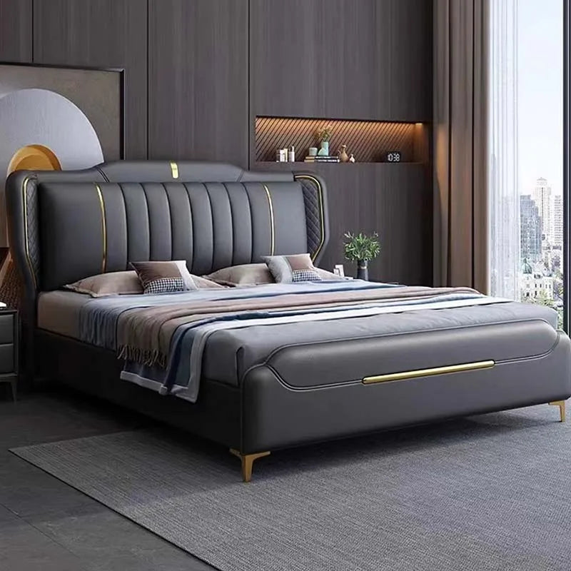 Luxury King Size Bed – Multifunctional Modern Lounge for Hotels and Homes