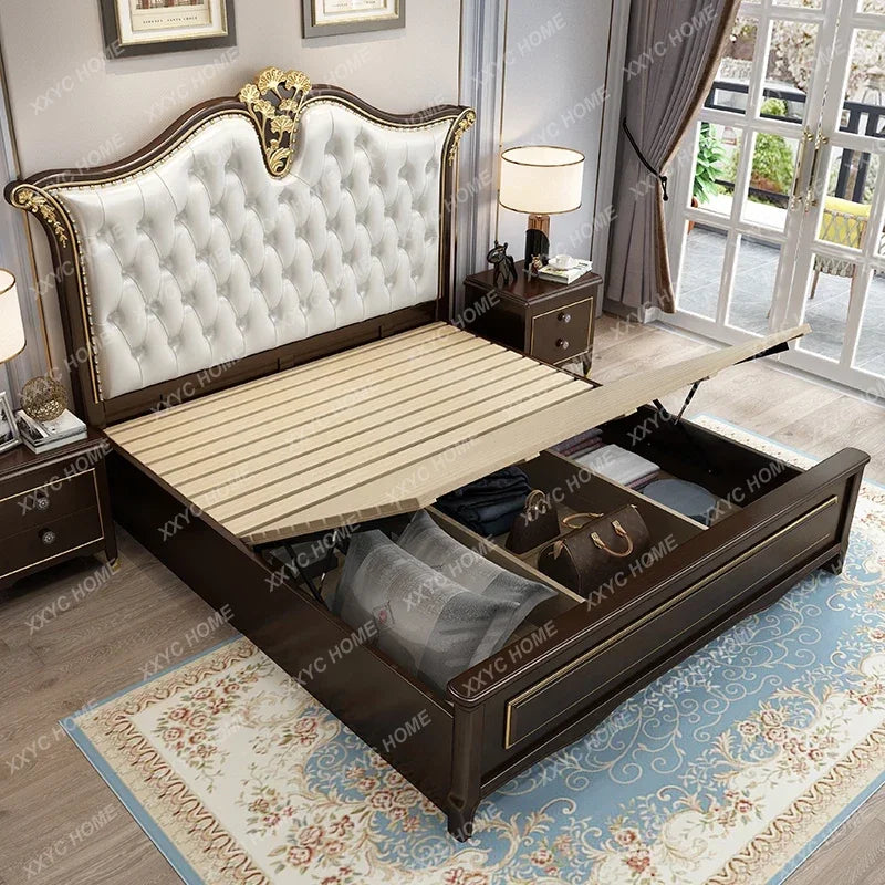 Modern Soft European Double Bed Designer Luxury Headboards Double Bed Modular King Human Meules De Chambre Nordic Furniture