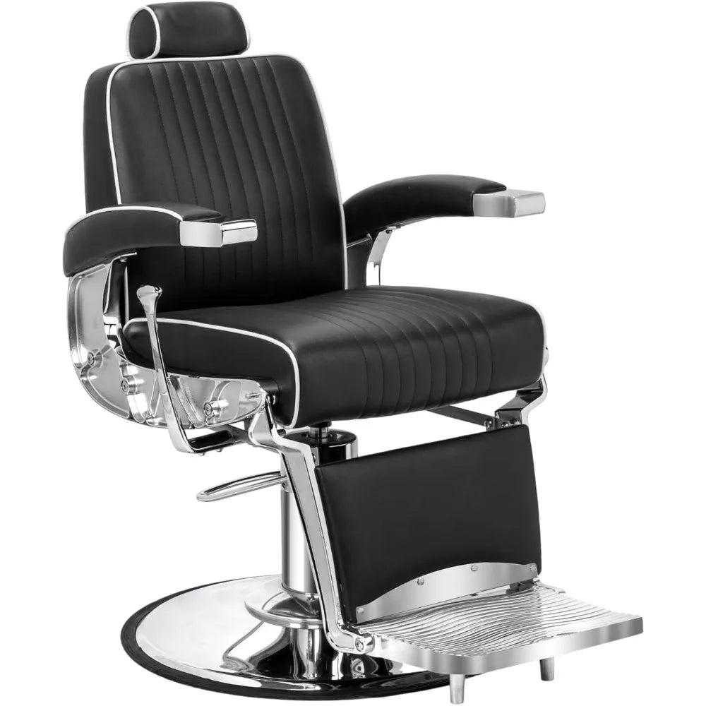 Professional All Purpose Chair with Footrest, Extra Wide Seat, Removable Headrest, Beauty Hairdressing Shampoo Tattoo Equipment