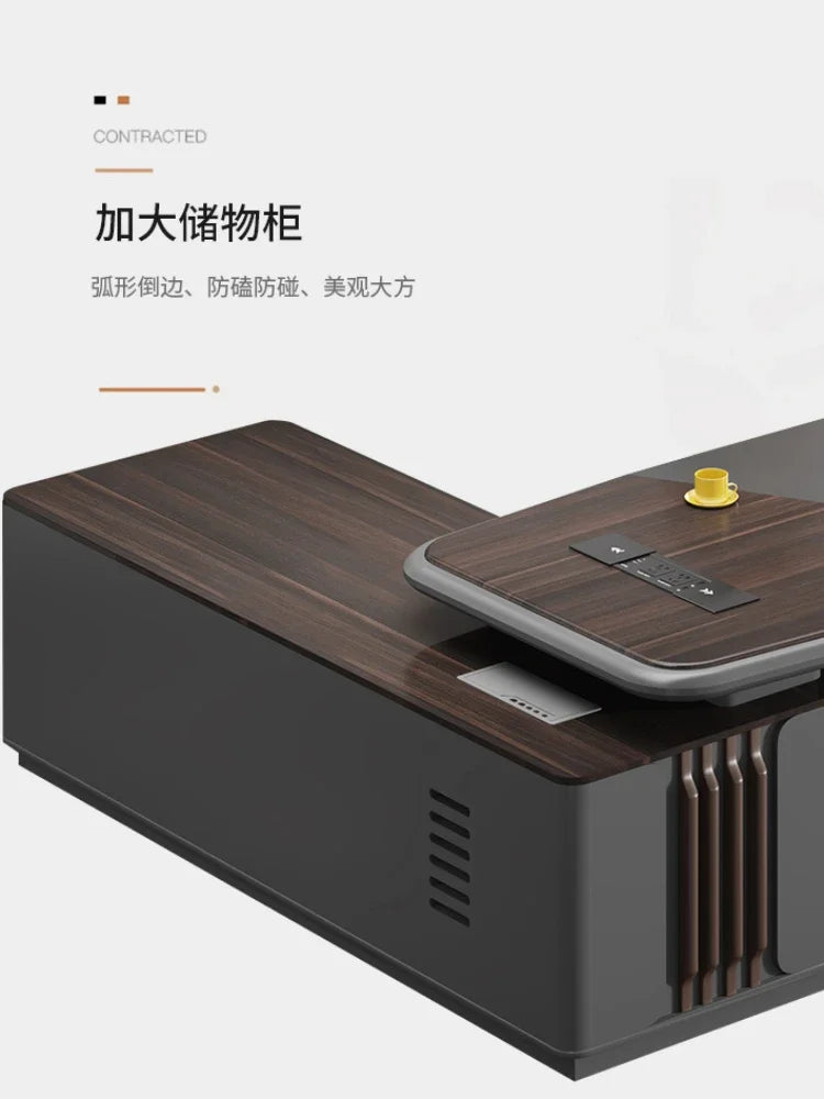 Boss Office Desk – Simple Modern Chairman & President Table, Luxury Paint Finish, Computer Writing Desk, Mesa Office Furniture