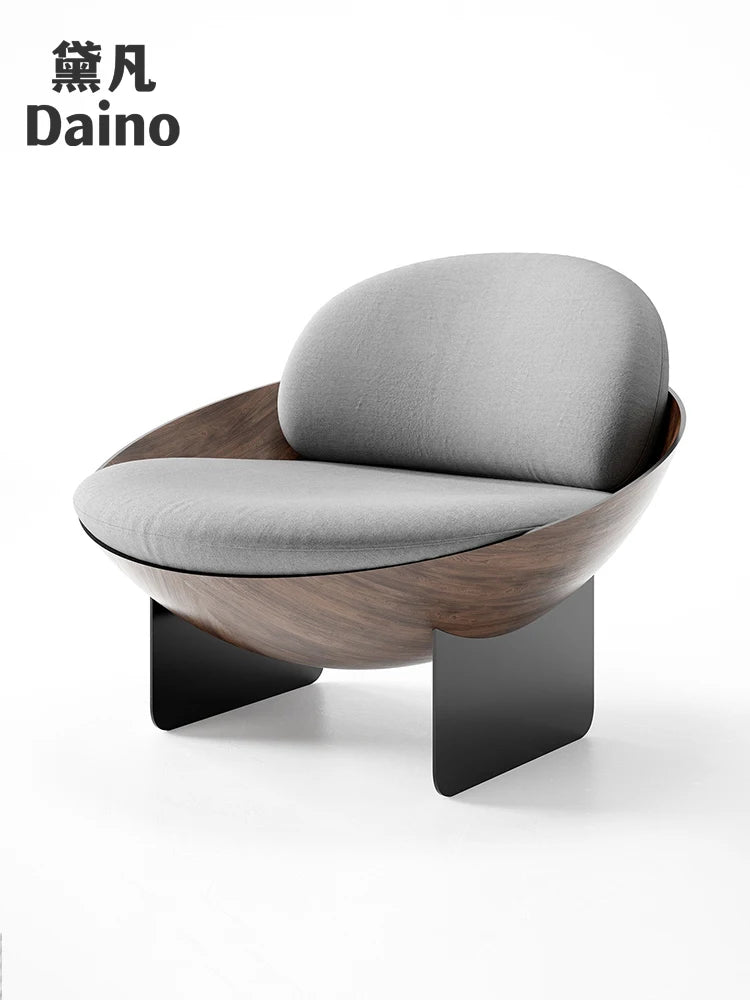 Light luxury single sofa: eggshell chair