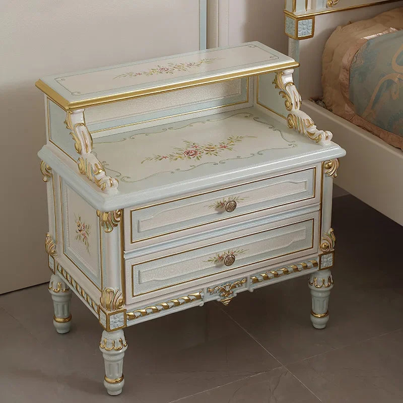 French Rococo solid wood bed, 2m double king size