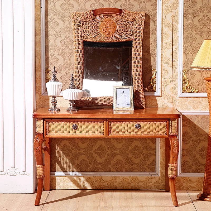 High-End Luxury Makeup Table with Drawers and Mirror,