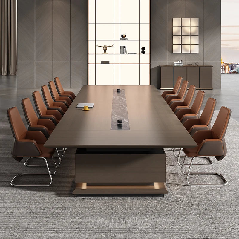 High-end light luxury Conference table and chair