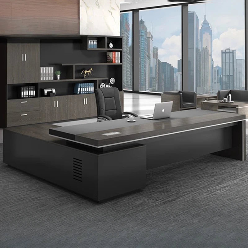 Executive Simple Minimalist Desktop L-Shaped Desk