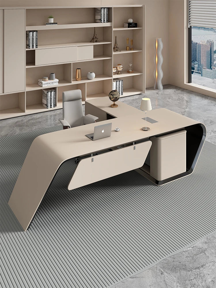 Minimalist Executive Desk: Simple and Professional Design for Home, Study, or Office