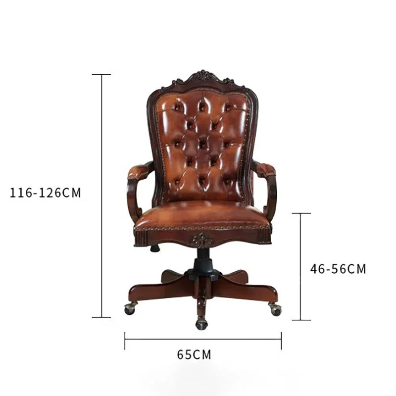 Vintage Nordic Office Chair Premium Aesthetic Throne Swivel Gaming Chair Comfy High Back Silla Gamer Office Furniture