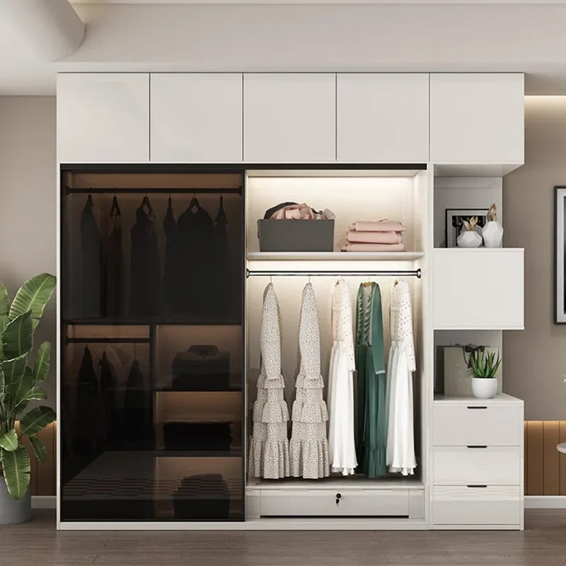 Luxury Shelf Storage Wardrobe – Affordable Dressers for Queen Hotel, Living Room, and Bedroom