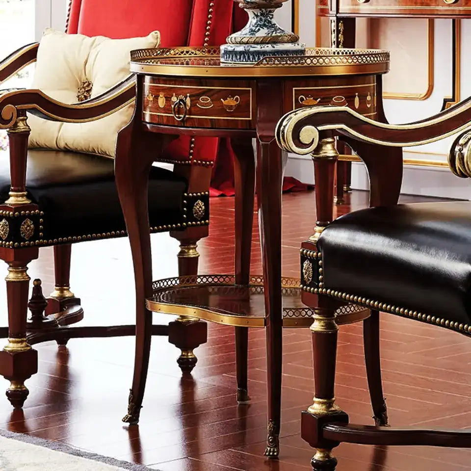 Luxurious English Antique Teak Hand Carved Armchair