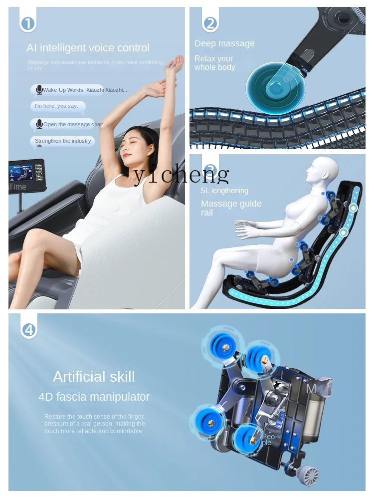 ZC Massage Chair Home Full Body Automatic Multifunctional Space Luxury Cabin Electric Intelligent SL Double Guide Rail