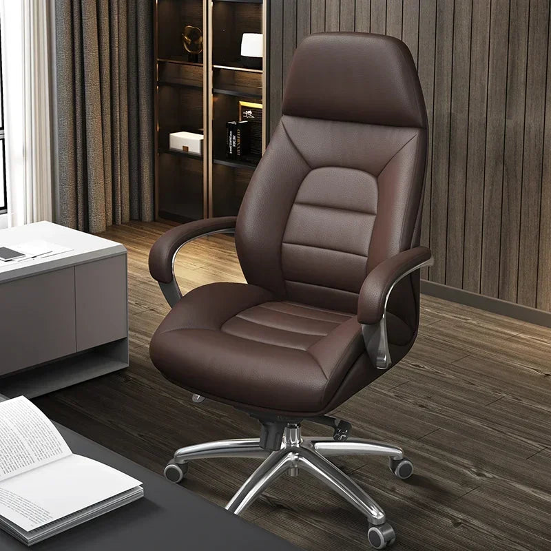 Ergonomic Luxury Office Chair with Adjustable Armrests and Back Suppor