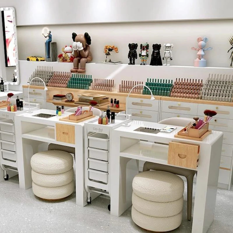 Professional Aesthetic Table Set Salon Furniture Manicure Nail Tables Salon Furniture Desk Aesthetics Mesa Beauty Furniture
