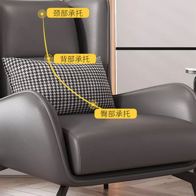 Ffice Room Party Chair Desk Protector Ergonomic Mobile Leather Armchair Nail Chair Sofabed Leather Chaisse Nordic Furniture