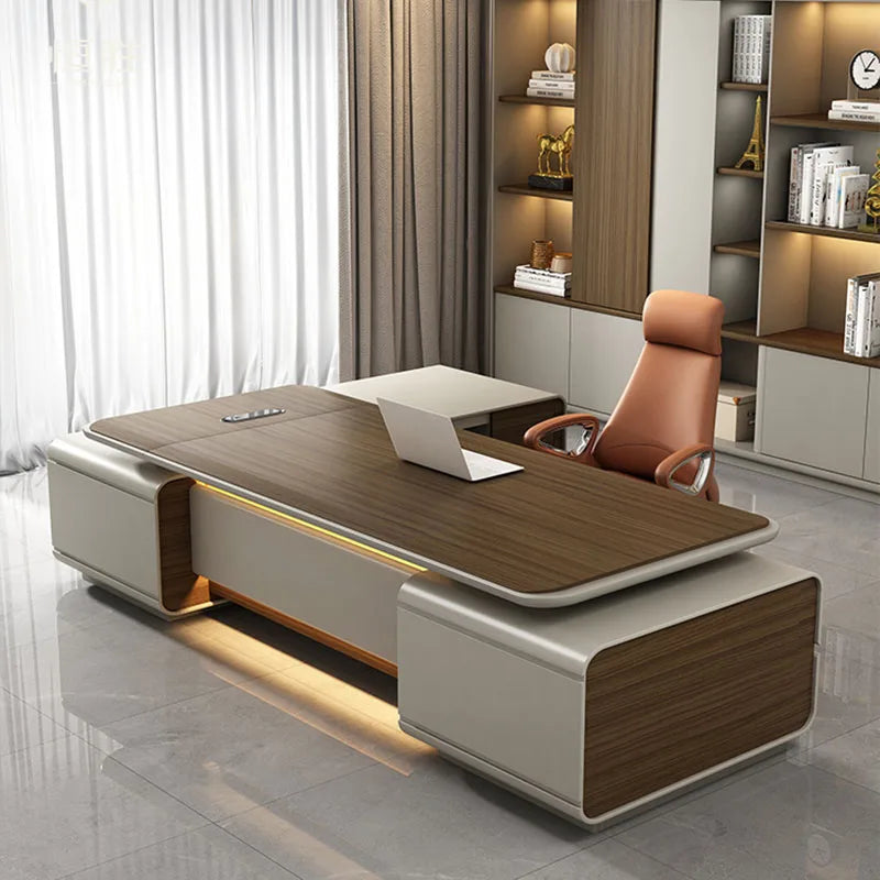 L-Shaped executive office desk