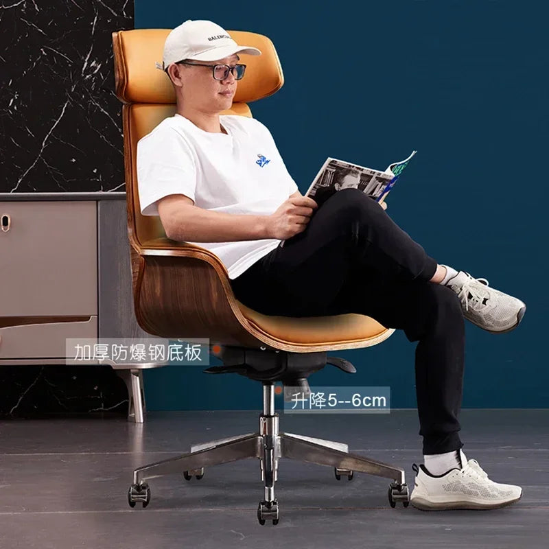 High-End Ergonomic Leather Office Chair – Comfortable and Stylish