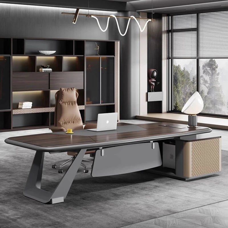 Standing Secretary Office Desks Reception Mid Century Laptop Dark Computer Desks Desktop Work Mesa De Escritorio Home Furniture