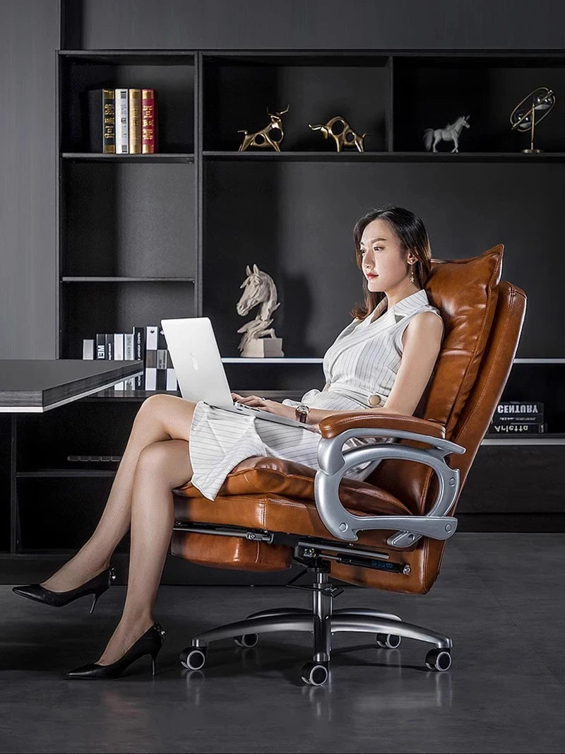 Senior Lazy Gaming Chair Sofa Gaming Leather Recliner Massage Home Boss Chair Executive Sillas De Oficina Office Furniture