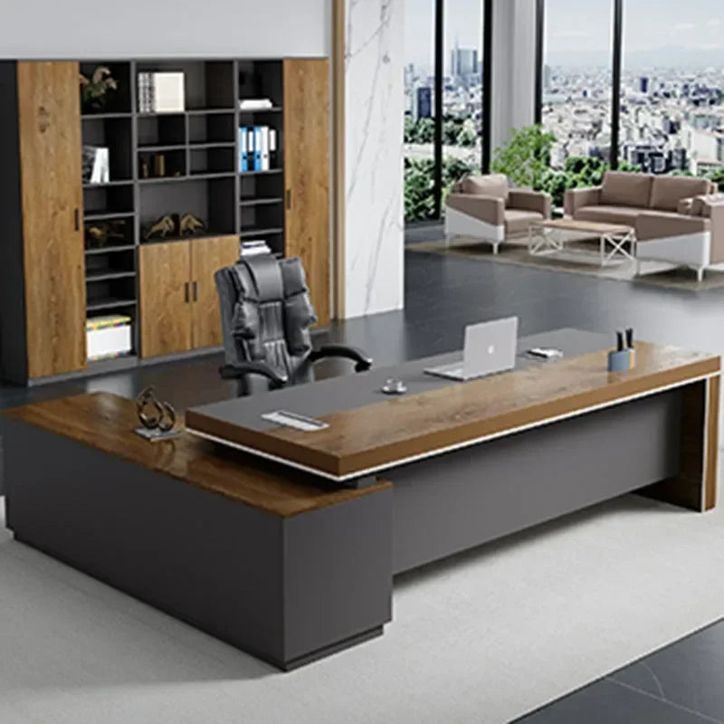 L-Shaped Corner Office Desk with Drawers