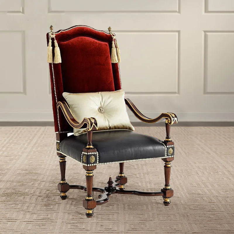 Luxurious English Antique Teak Hand Carved Armchair