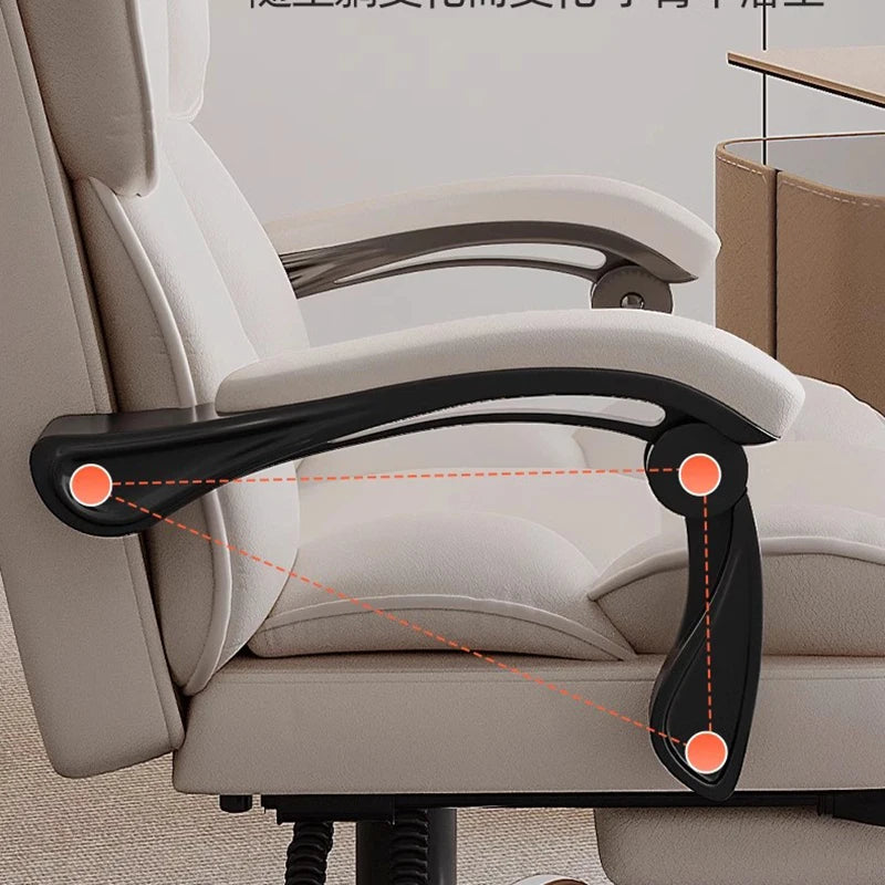 Luxury Living Room Ergonomic Office Chair Desk Recliner Comfy Bedroom Lazy Chair Salon Rolling Bureau Meuble Office Furniture