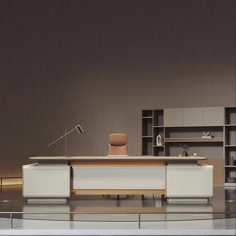 Writing Storage Office Desk Corner Drawers Conference Workflow Workbench Office Desk Modern Scrivania Legno Furniture HDH