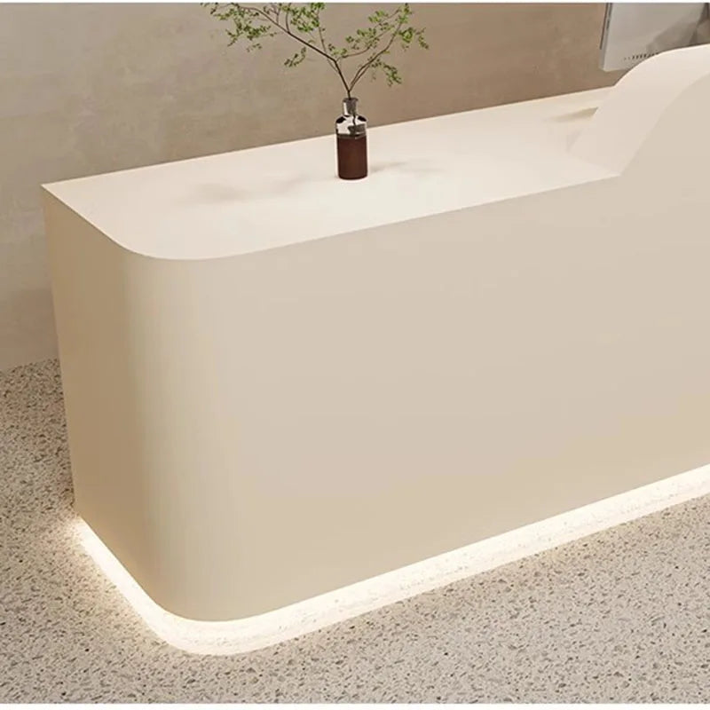 Luxury Reception Desk and Service Counter—Minimalist Executive Furniture