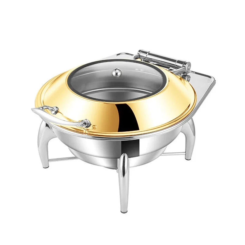 Commercial Catering Kitchenware Set, Alcohol Stove or Electric Hot Pot, Chafer Dishes, Food Buffet Display Warmer