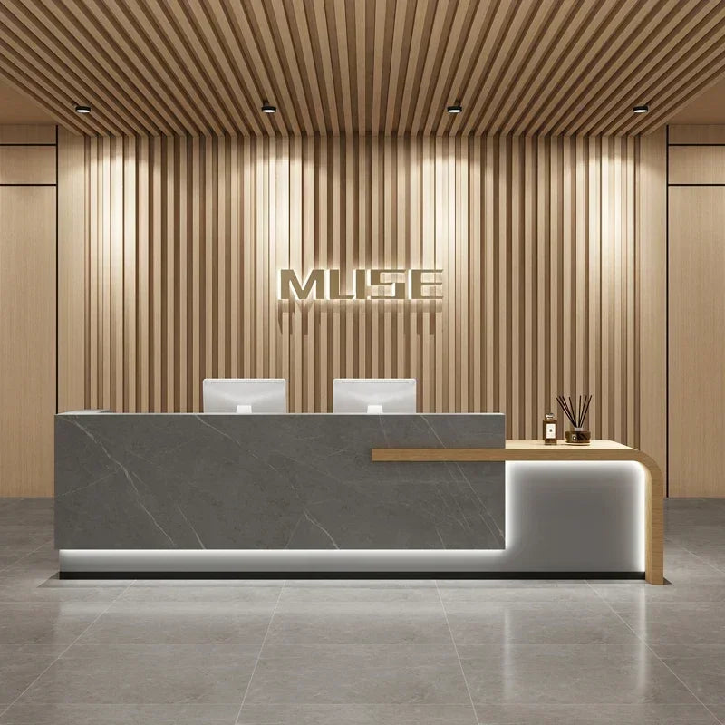 Shop Luxury Reception Desks European Mobile Service Office Cashier Table Modern Organizadores De Escritorio Luxury Furniture