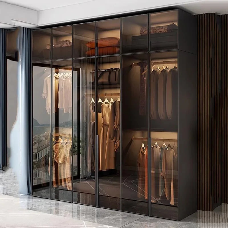 Black Modern Luxury Wardrobe – Stylish Storage for Children&