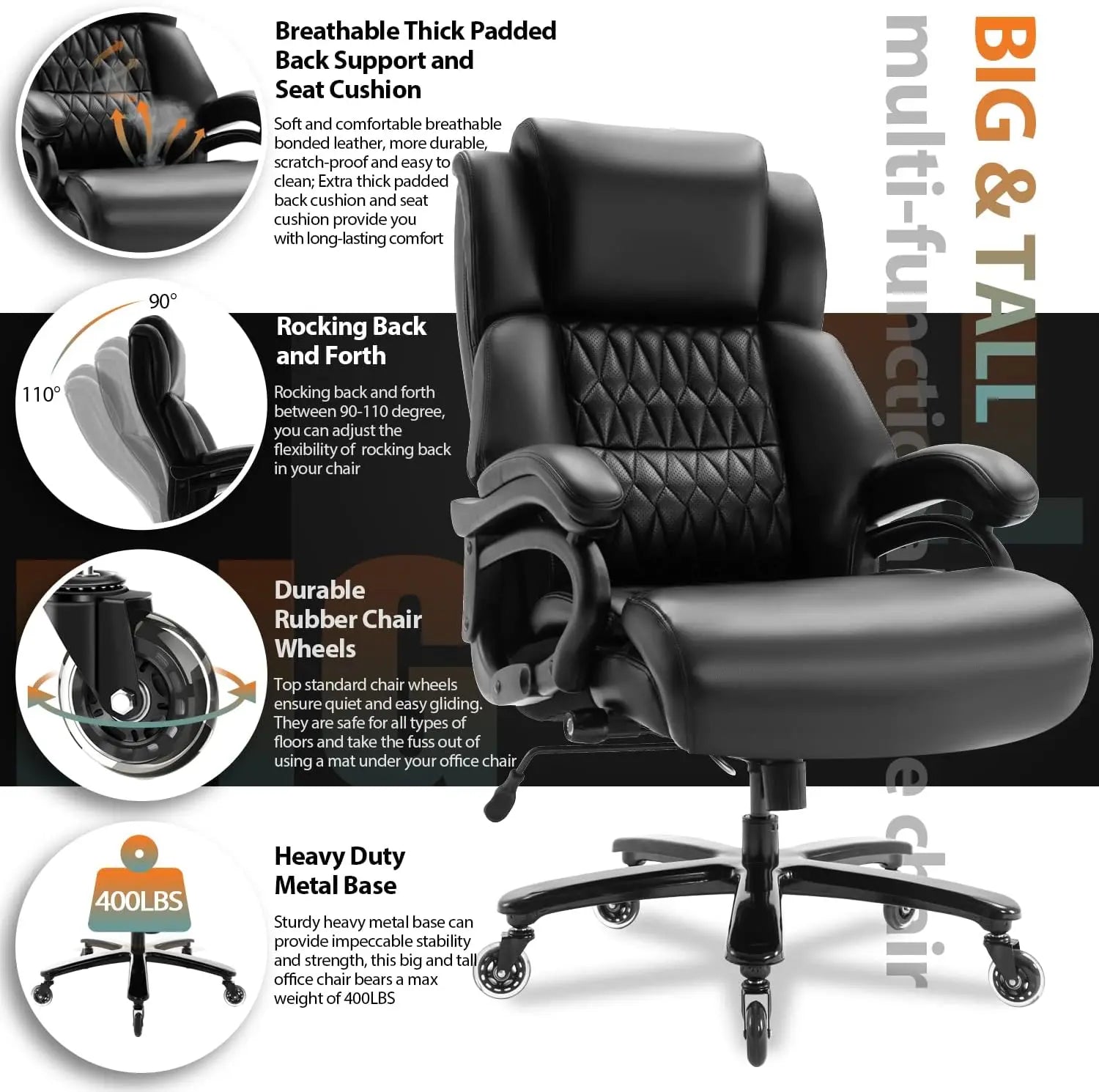 Adjustable Lumbar support Office Chair