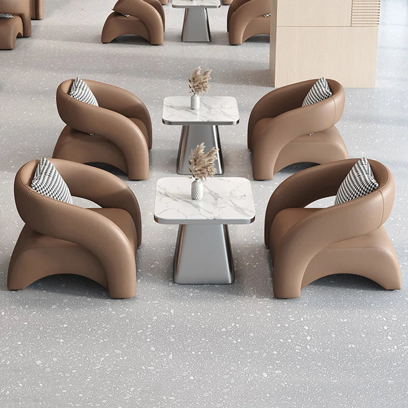 "Modern Marble Dining & Conference Table with Chairs