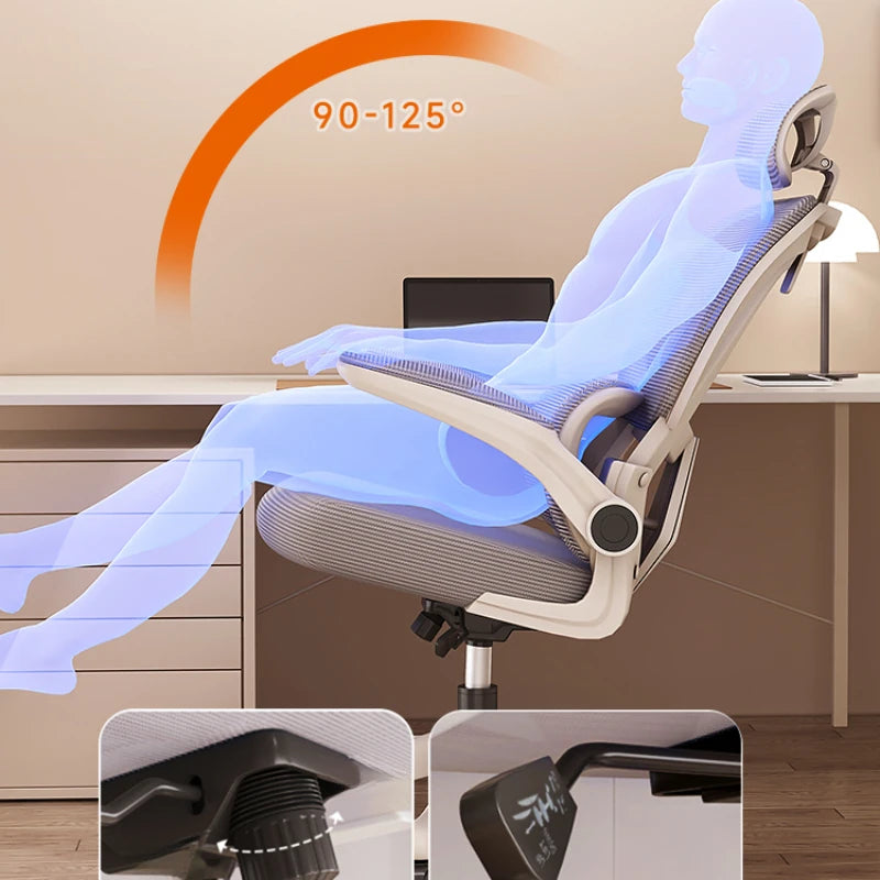 Office Gaming Chair with Stylish Design, Advanced Backrest, Footrest, and Swivel Comfort.