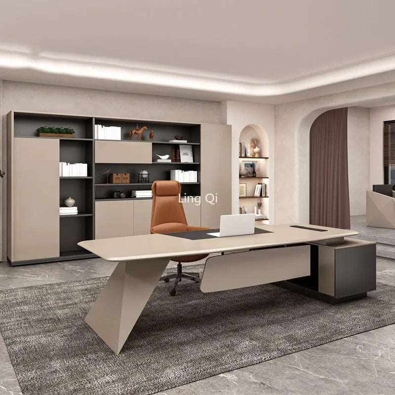 Designer L-shaped vanity office desk