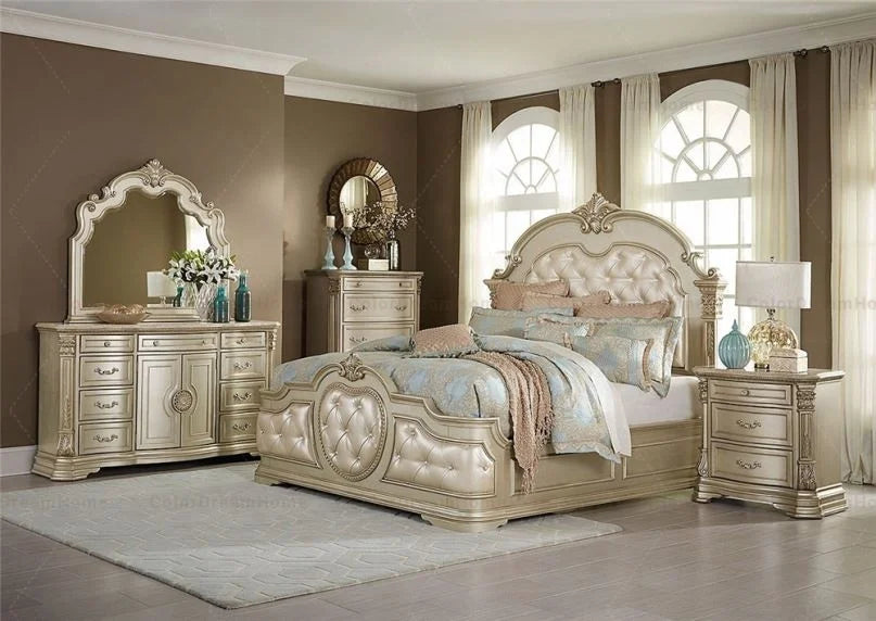 Italian Bedroom Set With Carving Royal Furniture Luxury Bed