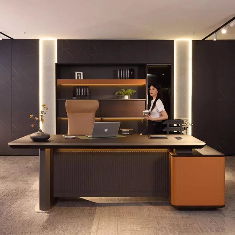 Luxury Ergonomic Office Desk: Large Design for Study and Conference Use