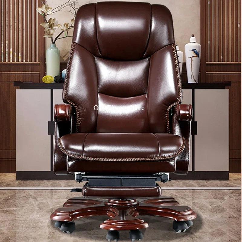 Writing Office Chair Recliner Leather Gaming Comfy Ergonomic Chairs Relaxing Individual Armchair Chaise De Bureaux Relax Pc