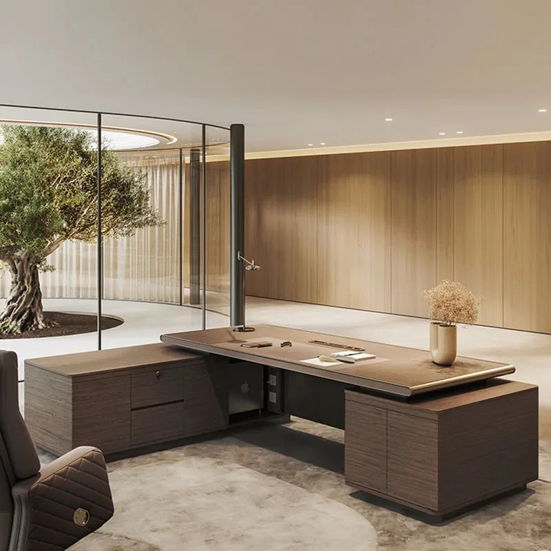 L-Shaped Executive Office Desk