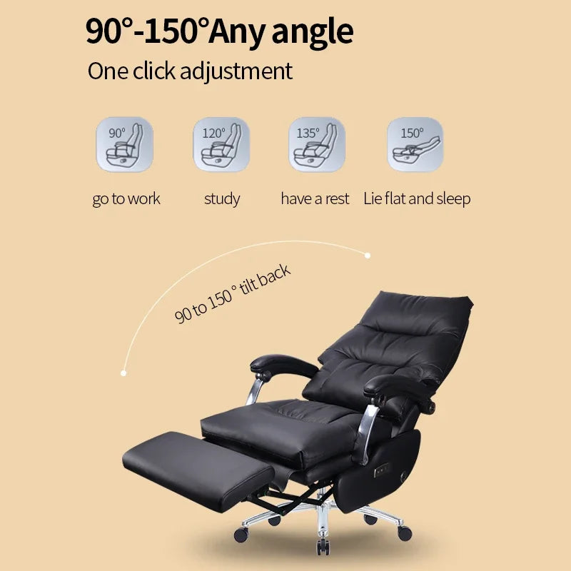 Manager office chair can lie flat manual chair boss lunch break Electric Reclinable Comfortable sedentary Business office seat