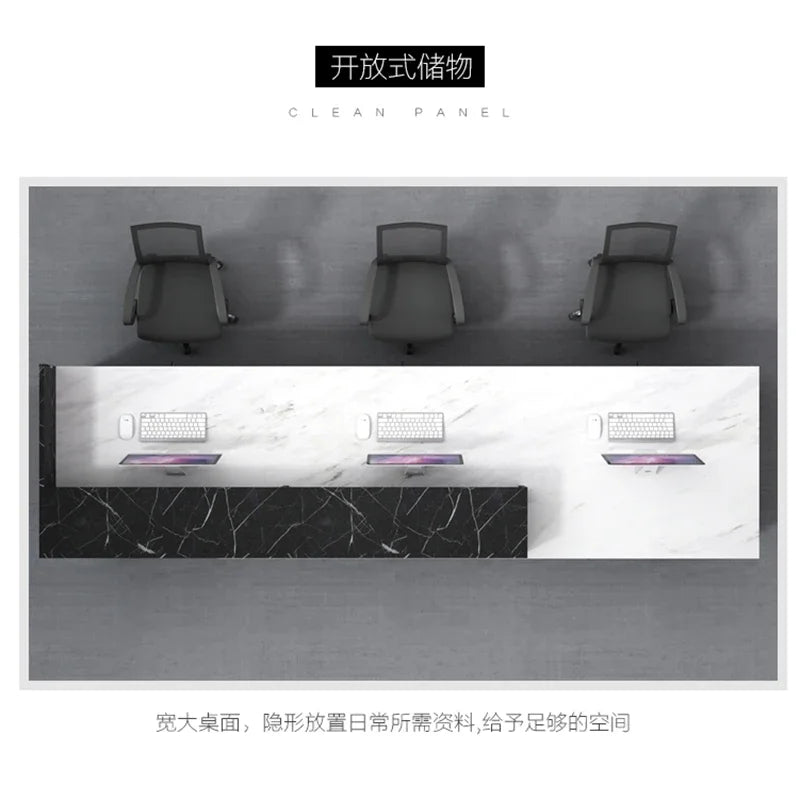 White Pulpito Reception Desks Office Standing Cashier Counter Simple Luxury Display Mostrador Negocio Beauty Salon Furniture
