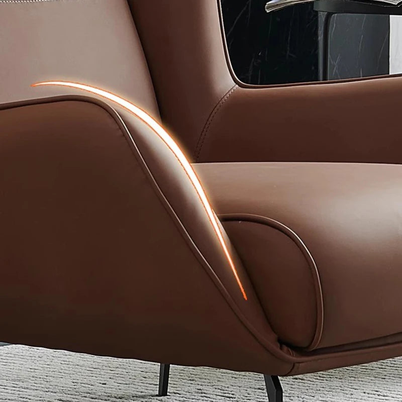 Nordic luxury living room chairs: leather European design