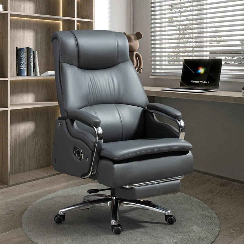 Modern Floor Massage Office Chair Recliner Leather Executive Fashion Working Chair Design Hand Silla De Oficina Office Furniture