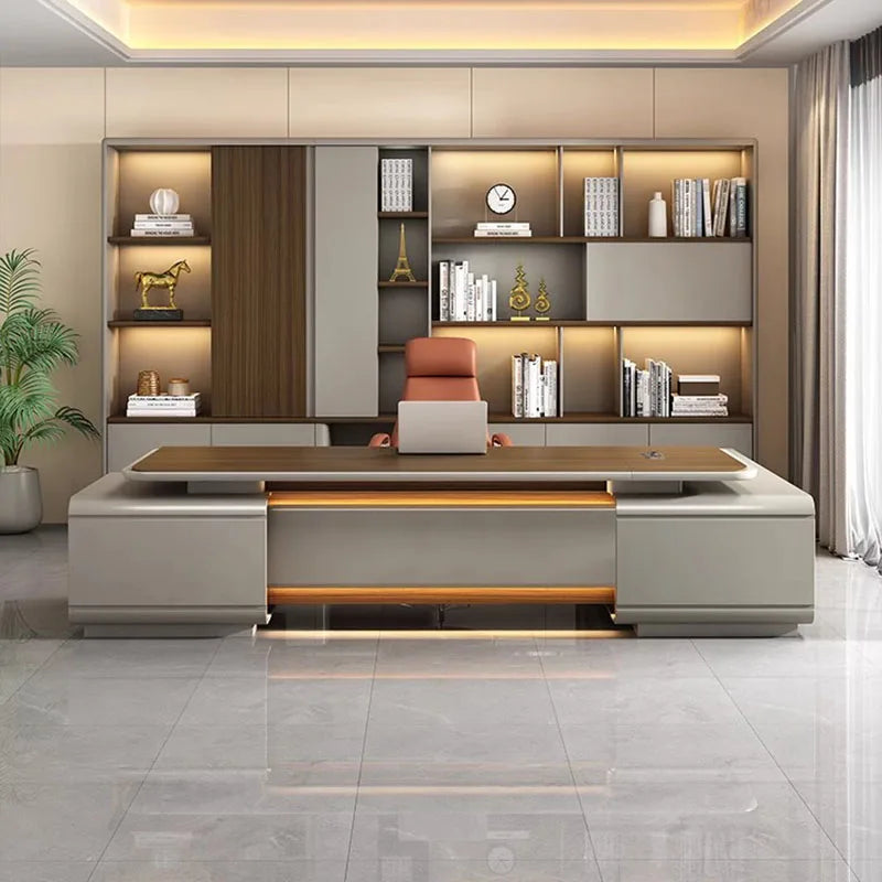 L-Shaped executive office desk