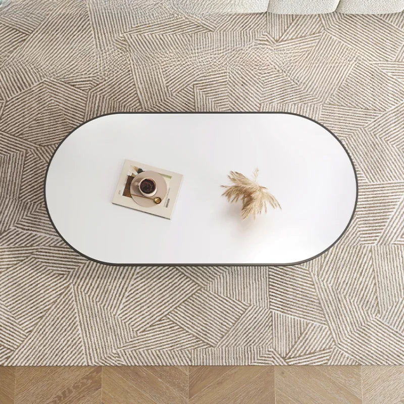 Black Simple Cream Coffee Table