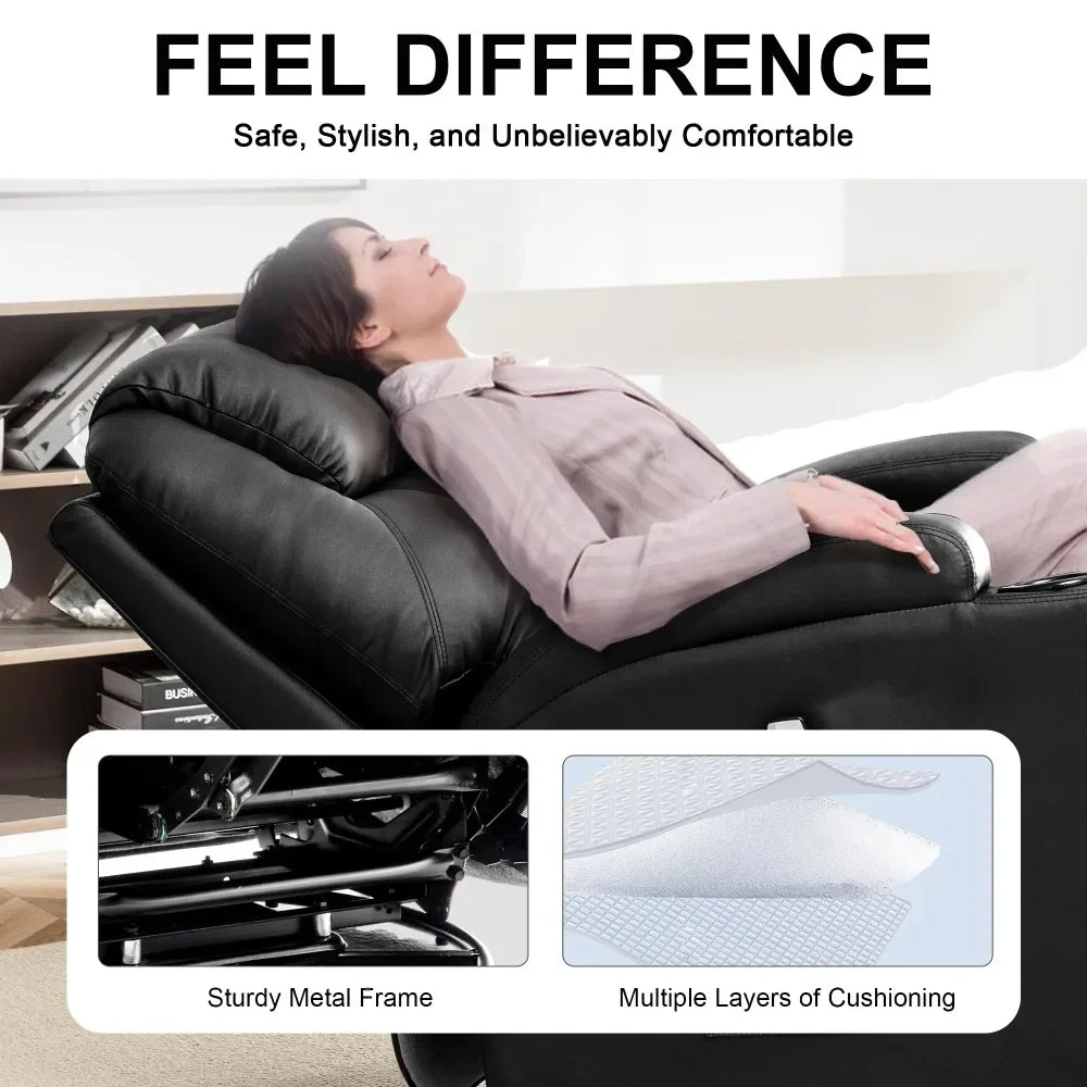 New Recliner Chair; Rocking Sofa with Massage and Heat Features.