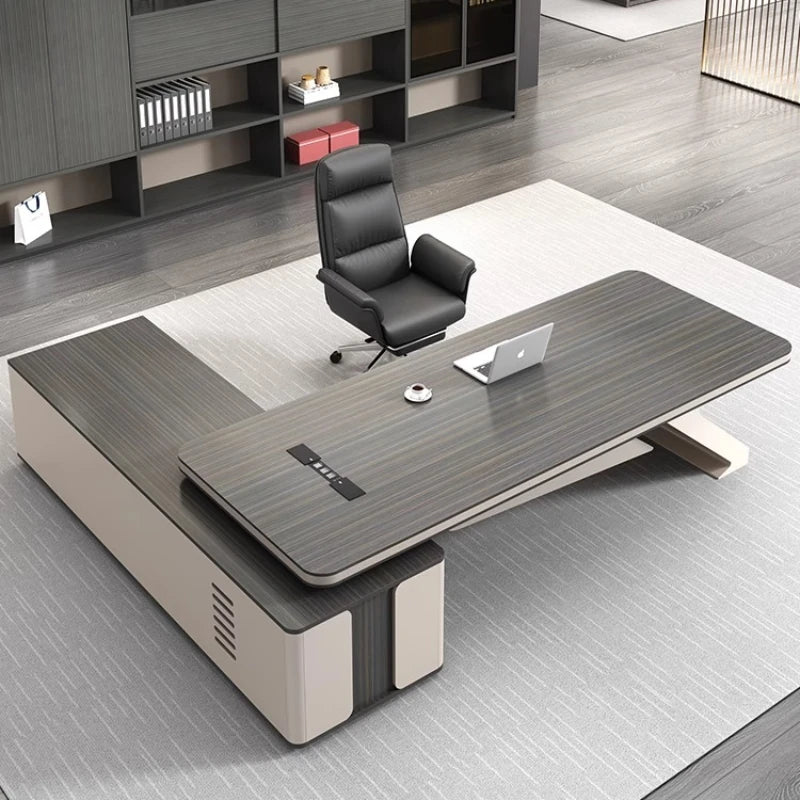 Modern Executive L-Shaped Office Desk