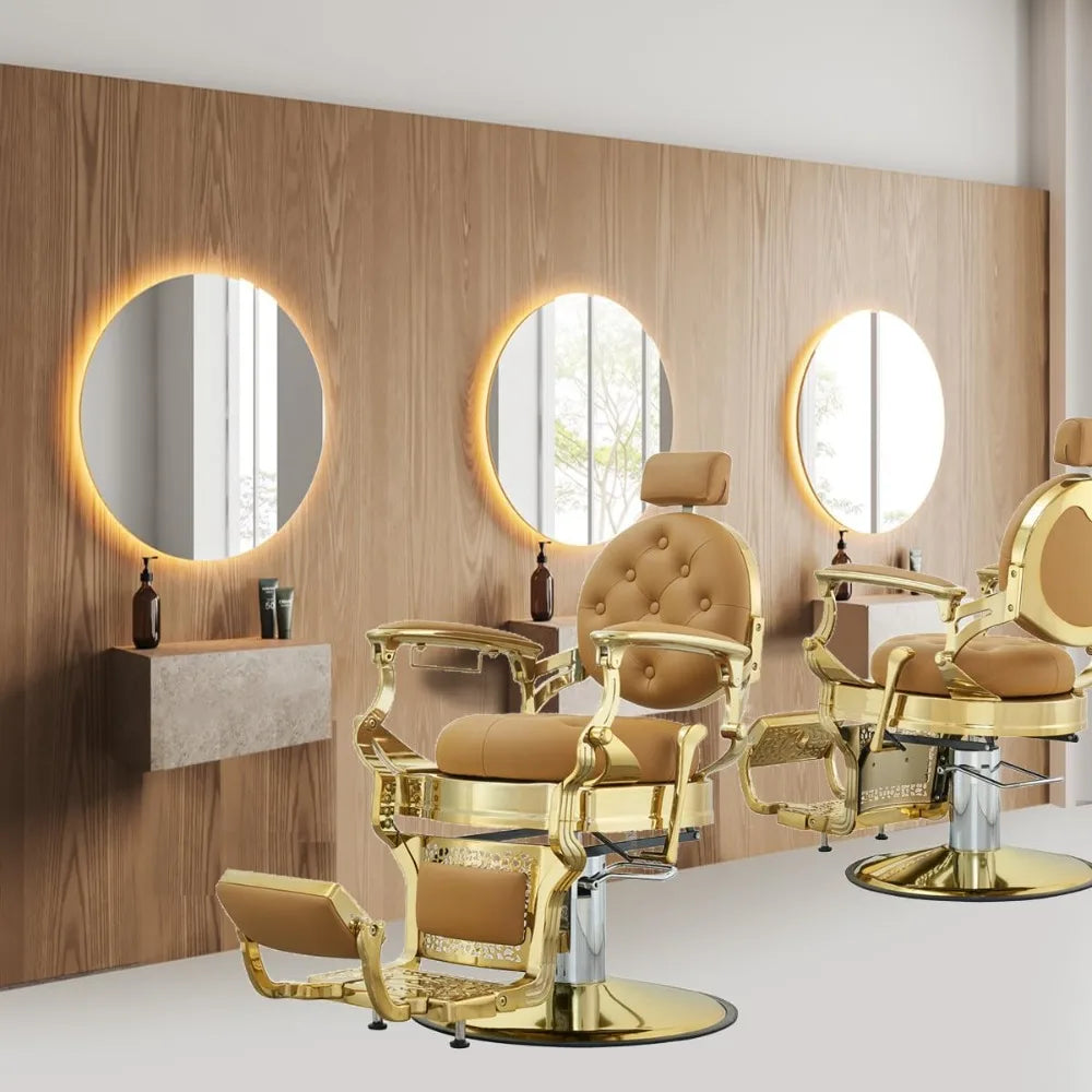 Vintage Salon Chair; Heavy-Duty Hair Stylist Chair